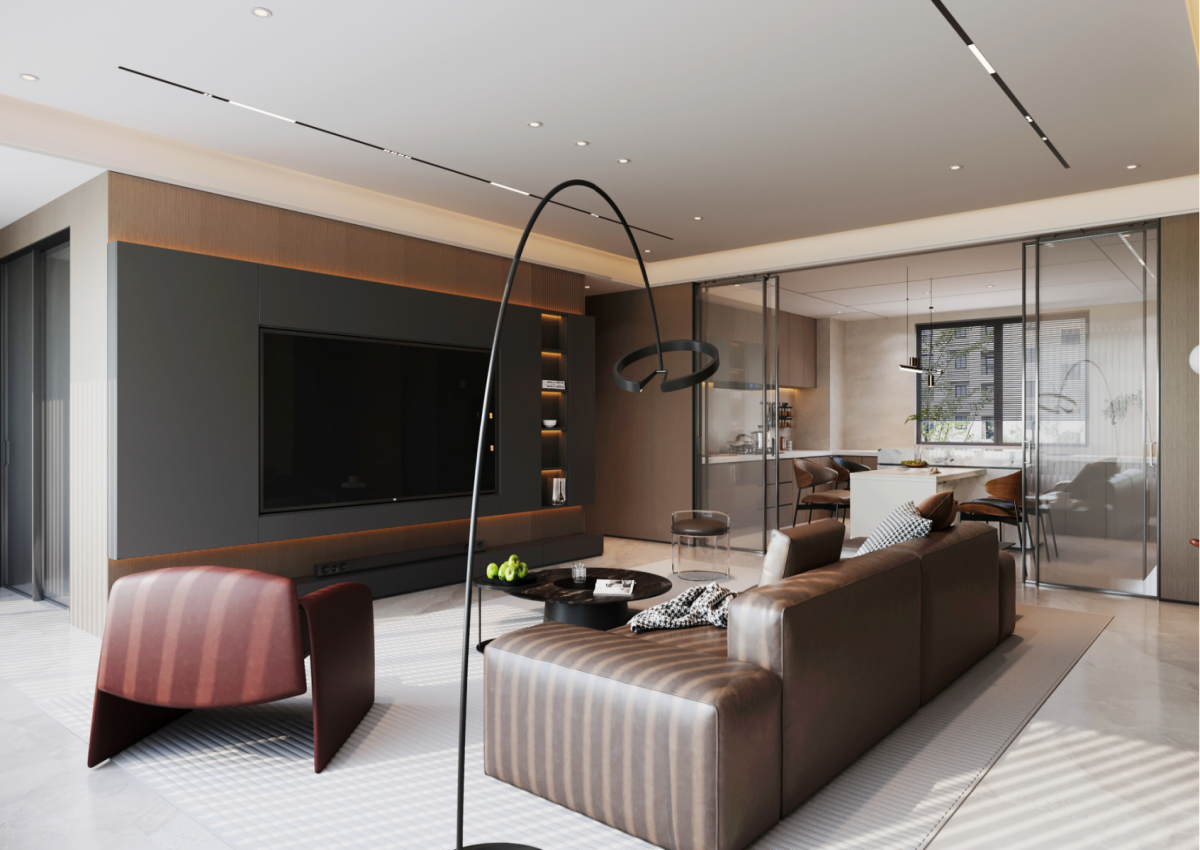 星耀閱海169㎡ | 驚艷！黑棕色系的意式極簡不顯壓抑反而通透敞亮？！