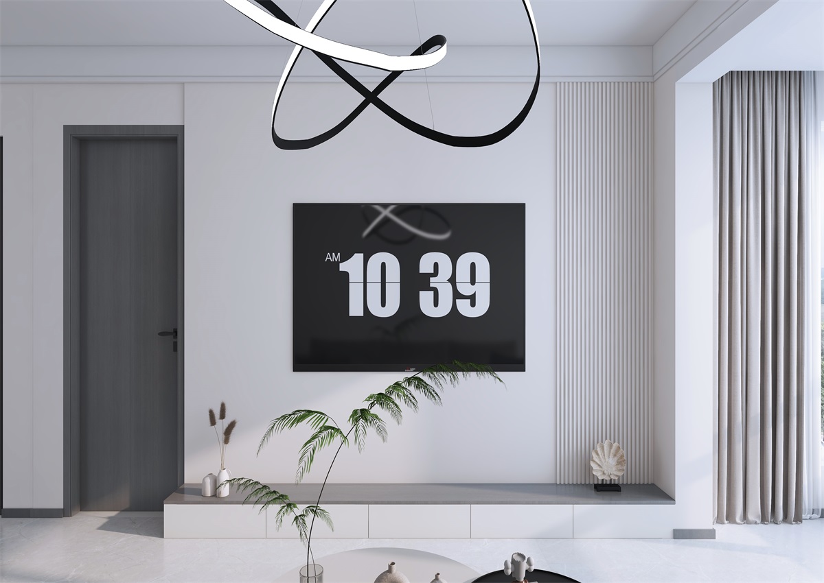 攬秀苑110㎡ | 小戶型裝修模板來了！現(xiàn)代簡約風(fēng)+黑白灰百看不膩
