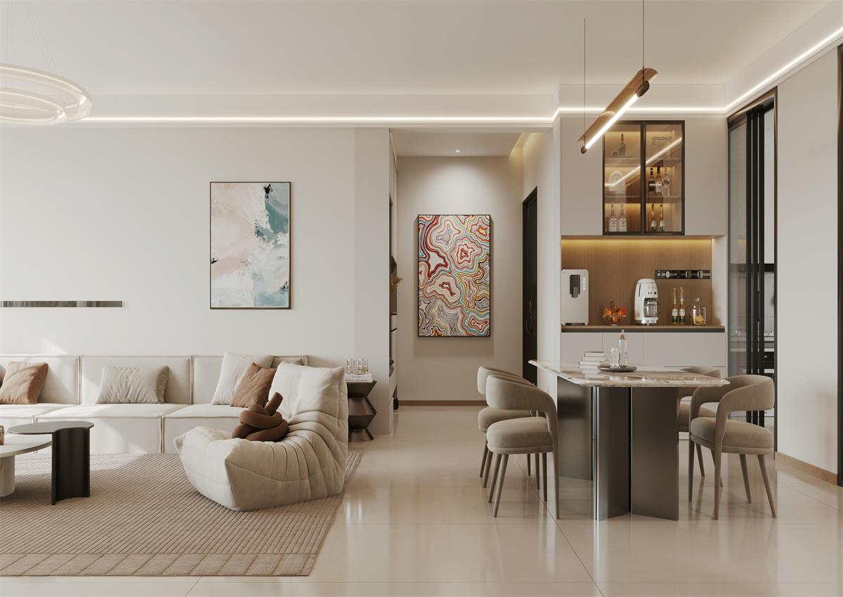 玉庭華府142㎡ | 給喧囂世界按下暫停鍵，現(xiàn)代簡約風(fēng)的松弛感誰能拒絕！