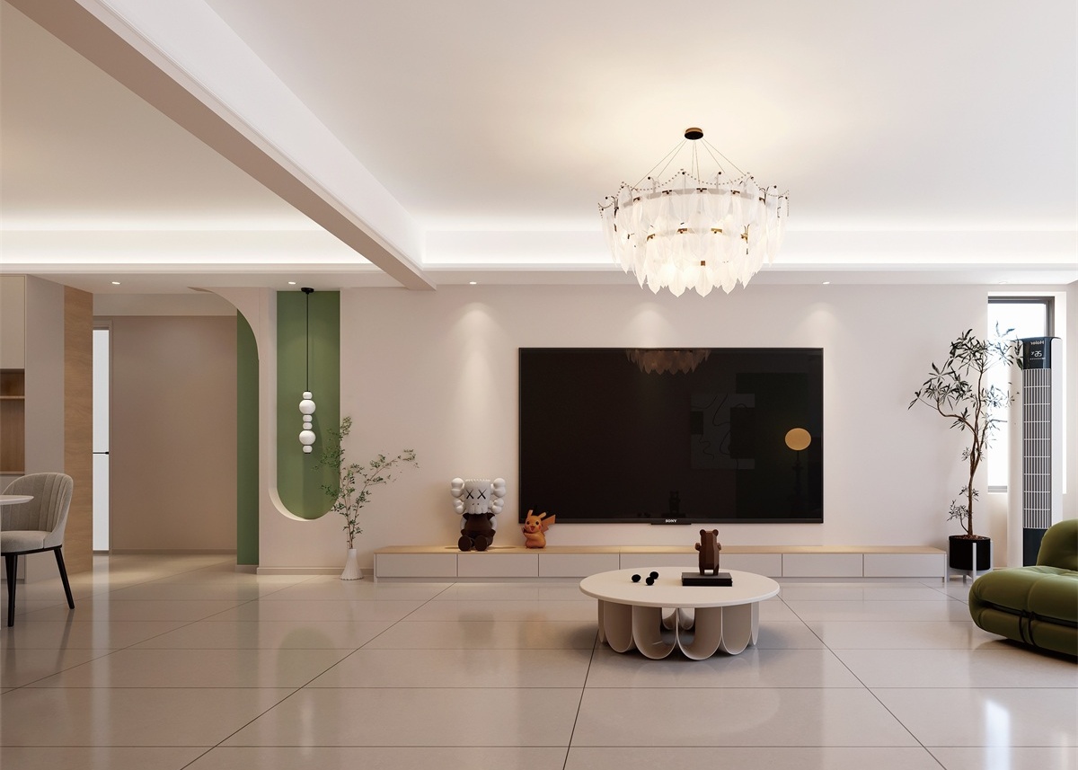 中海河山郡 | 133㎡輕法式浪漫，『奶油白+薄荷綠』美的剛剛好！