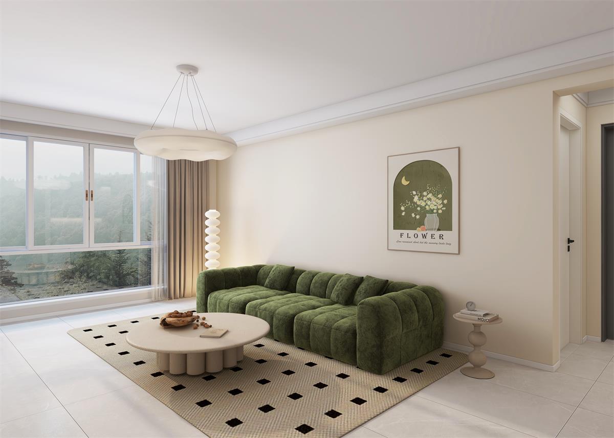 泰雲(yún)庭116㎡ | 奶油白+橄欖綠打造的輕法式小家，清新又自然！